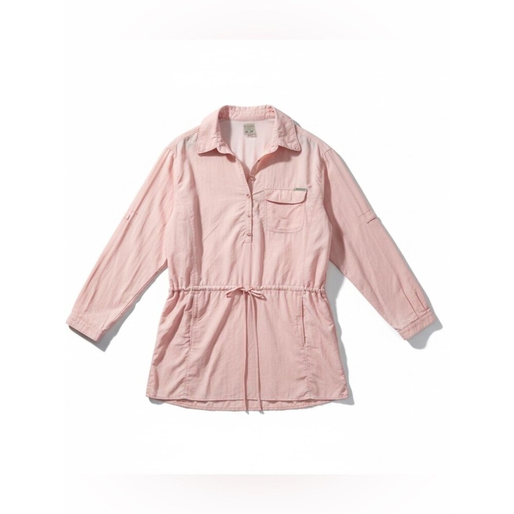 Columbia Women’s Lightweight Utility Jacket Large Pink Drawstring Waist Outdoor - Picture 2 of 7